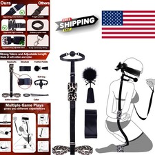 Complete BDSM Restraints Kit with Adjustable Cuffs for Kinky Couples Play