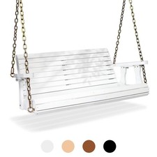 Heavy Duty Swing Chair Bench Patio Wooden Porch Swing with Chains for Outdoor