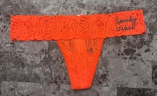NWT VICTORIA'S SECRET PINK M SPOOKY VIBES HALLOWEEN LACE RARE THONG PANTIES