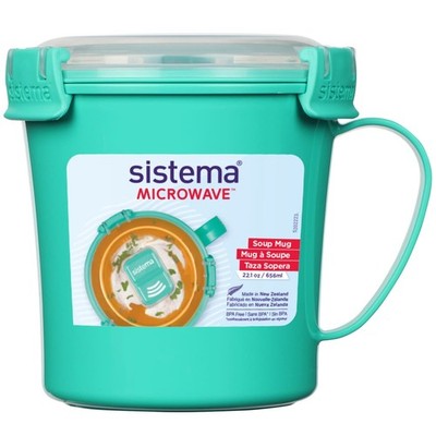 Sistema Soup Mug [21107-8T], 656ml Minty Teal, Microwave Safe Food Container