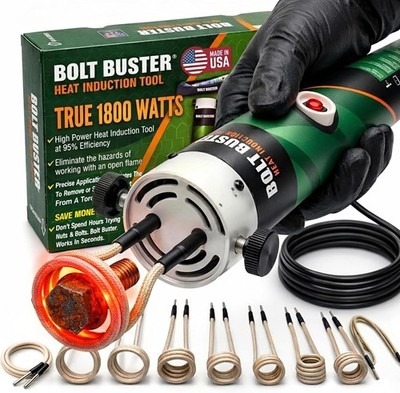 Bolt Buster High Power Heat Induction Tool w/ Advanced Coil Kit - Made In USA!
