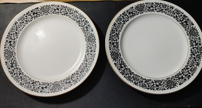 Set Of Two Four Crown China 6-1/2'' Bread & Butter Plates/Monte Carlo 383 Pattern