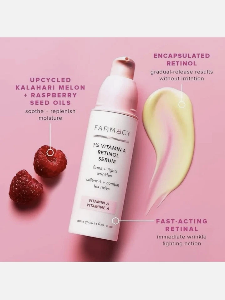 Suero antiarrugas Farmacy 1% vitamina A retinol 1 fl. Oz. (Nuevo en caja) Foto 2 de 3