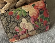 Authentic Gucci GG Blooms Supreme Floral 6 Ring Key Holder Case Wallet Italy