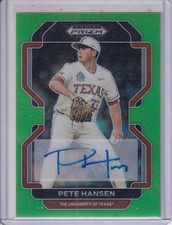 2022 Panini Pete Hansen Prizm Green Auto/23