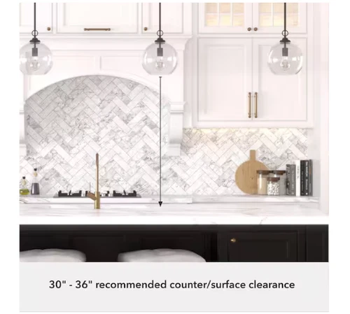 Hunter High Oaks 1 Light Bronze Globe Pendant Light w/Clear Seeded Glass Shade - Picture 7 of 7