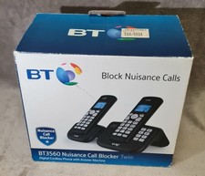 BT Digital Cordless Nuisance Call Blocker Twin Answer Machine  - Black - BT3560