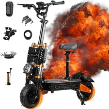 6000W  60V 43Ah Foldable Dual Motor Adult 11" Electric Scooter E-Scooter 85KM/H