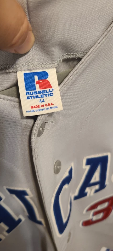 Camiseta Auténtica Greg Maddux de los Chicago Cubs Colección Russell Diamond 44 #31 Foto 4 de 4