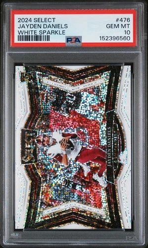 2024 PANINI SELECT WHITE SPARKLE #476 JAYDEN DANIELS ROOKIE RC PSA 10