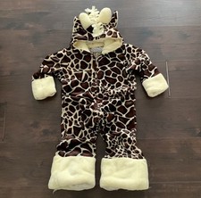 Kids One Piece Giraffe Costume Sleeper Jumpsuit 18M-2T Hood Plush Halloween