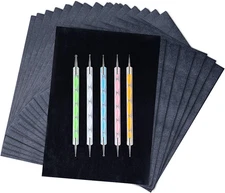 200 Sheets Carbon Paper and 5 Ball Embossing Styluses for DIY Crafts