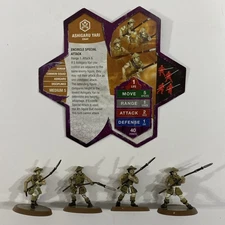 Ashigaru Yari Spearmen Heroscape Fields of Valor 1,2,3,4/21 Figures & Card
