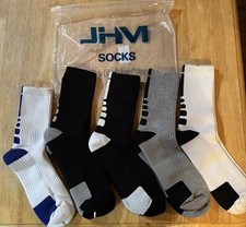 5 Pack Athletic Crew Socks