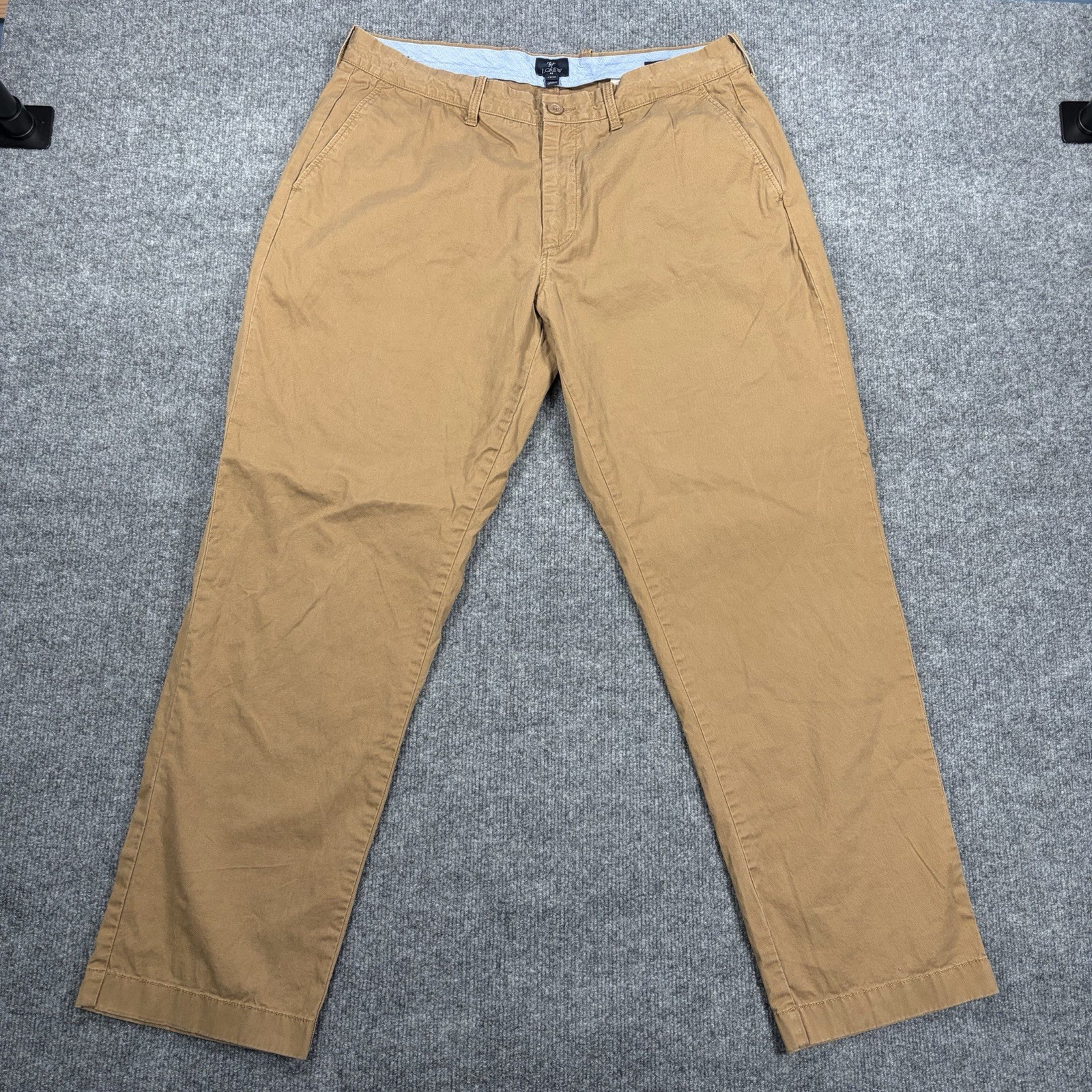 J Crew Flex Chino Pants Men's 34x30 Khaki Tan Stretch Twill Straight Leg Pants