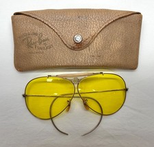 VINTAGE B L RAY-BAN 1/10 12K GF KALICHROME SHOOTING AVIATOR SUNGLASSES
