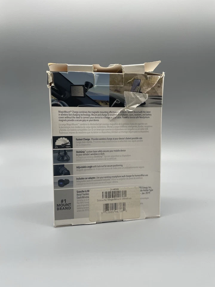 Scosche Magic Mount Pro Carga Inalámbrica Carga Rápida Qi Montaje Coche - Nuevo Foto 3 de 4