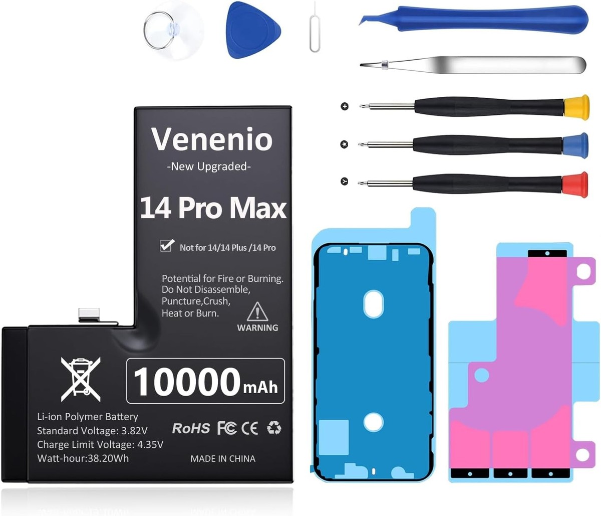 10000mAh Battery for iPhone 14 Pro Max 2025 New Upgrade High