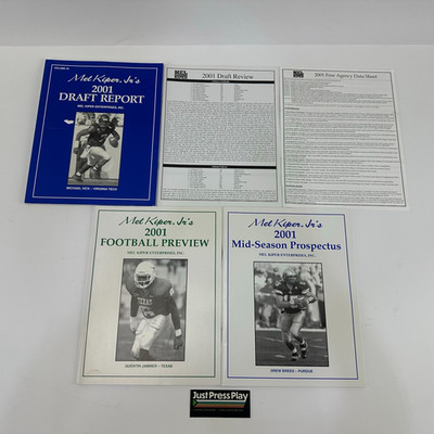 Mel Kiper 2001 NFL Draft Material Lot | Draft Report, Preview, Prospects ++