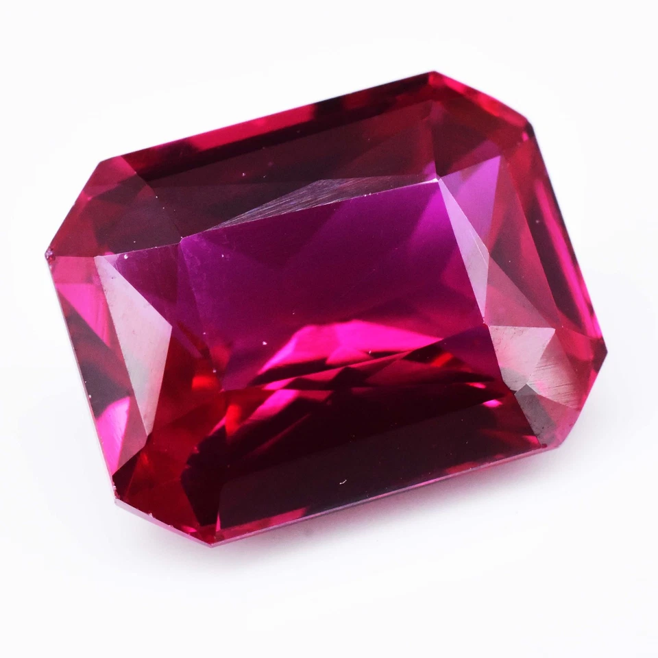 FLAWLESS 9.65 Ct Natural Princess Cut RED-PINK Ruby CERTIFIED Loose Gemstone - Image 2 of 4
