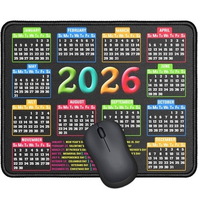 Mouse Pad with Stitched Edge, Computer Mouse Mat with Non-Slip Rubber Base, M...