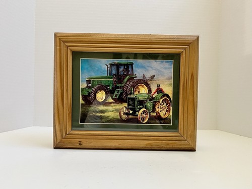 John Deere Tractor Wood Key Box Country Life Hanging Storage With Hooks - Picture 2 of 11