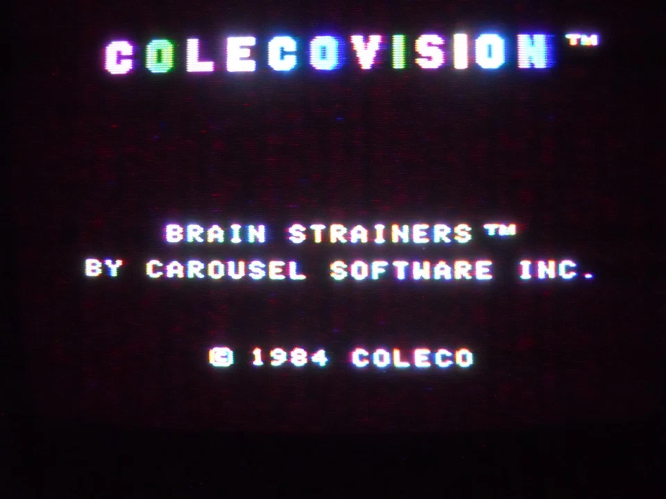 Brain Strainers (ColecoVision, 1984) Game Cartridge w/Manual - Tested/Working - Image 2 of 4
