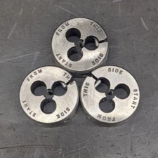3 Steer 5-40 NC Round Dies 1" OD Screw Adjusting Adjustable Die CS Carbon Steel