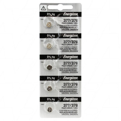 ENERGIZER SR626SW 377 BUTTON REPLACEMENT BATTERY SILVER OXIDE PACK