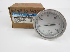 NEW Ashcroft 1009A-2.5-114BC-30 Bronze Tube Brass Socket Pressure Gauge 30 PSI