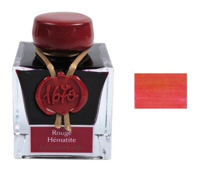 J HERBIN 1670 Anniversary Ink Bottle - Rouge Hematite, Dark Red - 50 ml