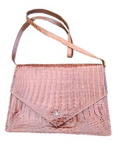  VALENTINO Gravani VTG Exotic Genuine Shiny Crocodile Bag Crossbody Adj Strap
