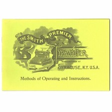SMITH PREMIER No.1 TYPEWRITER INSTRUCTION MANUAL Antique Vtg Post Era thumbnail