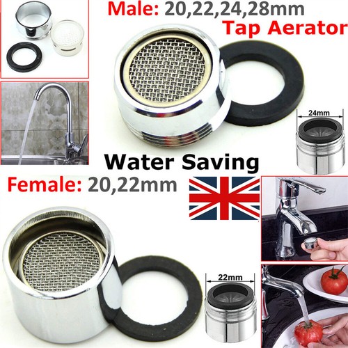 Tap Aerator Water Saving Faucet Female/Male Nozzle Spout END Diffuser Filter UK - Picture 1 of 23