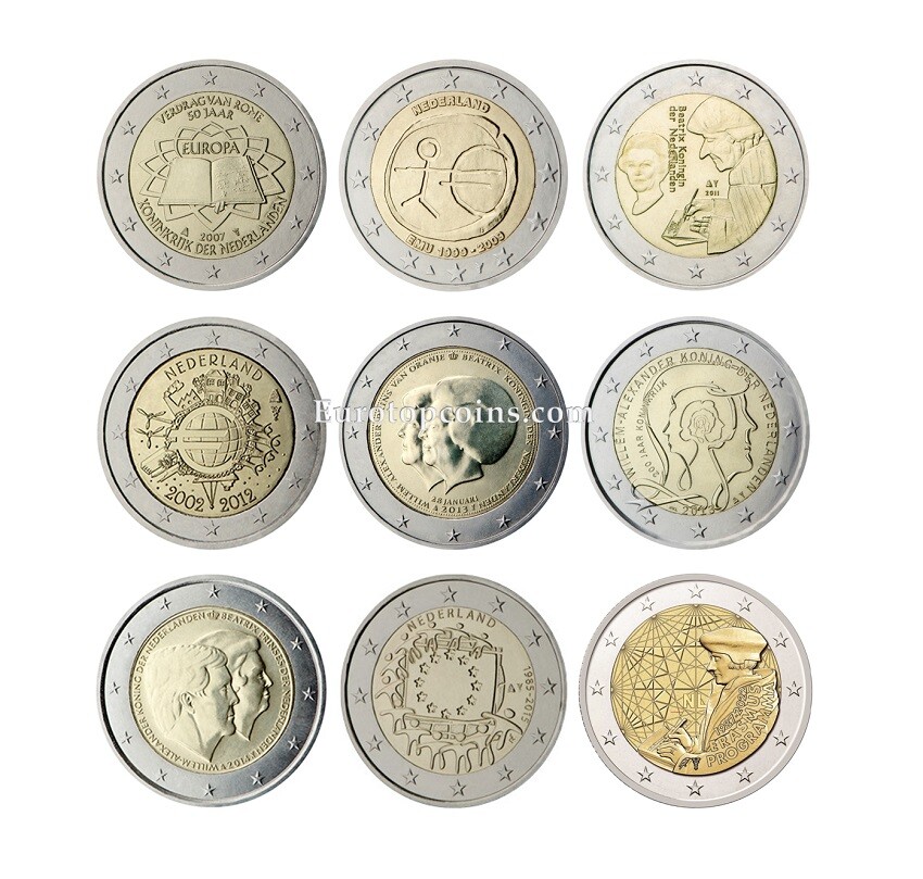 #RM# 2 EURO COMMÉMORATIVE PAYS-BAS (2007-2022) - TOUS LES PIÉCE DISPONIBLE