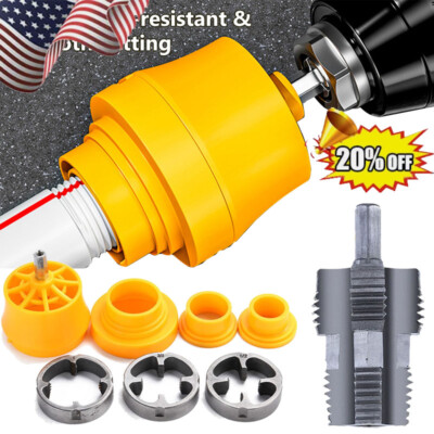 7Pcs PVC Thread Maker Tool NPT Die Set Pipe Round Threader 1/2'' 3/4'' 1'' C88