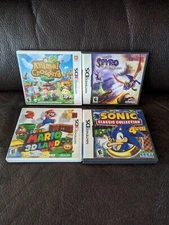 Lot Of 4 Nintendo DS Game Cases + (3/4) Inserts Only *Animal Crossing, Sonic*