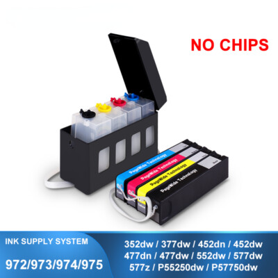 For HP 972 973 974 975 972X 973X 974X 975X CISS 352dw 377dw 452dn 452dw 477dn 