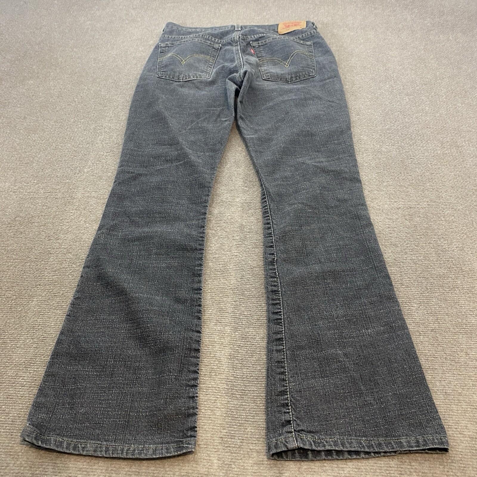 Levis 515 Jeans Womens 8 Mis Boot Cut Low Rise Black Wash Cotton Nouveau 29x31