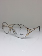 New Vintage Paloma Picasso Eyeglasses M. 3825 C. 41 Shiny Silver w/ Gold 55-18mm