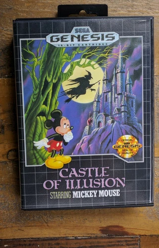 COMPLETE ✹ Mickey Mouse CASTLE OF ILLUSION ✹ Sega Genesis Game ✹ W/ Poster