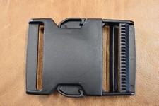 2" Fastex Buckle black plastic flat side release