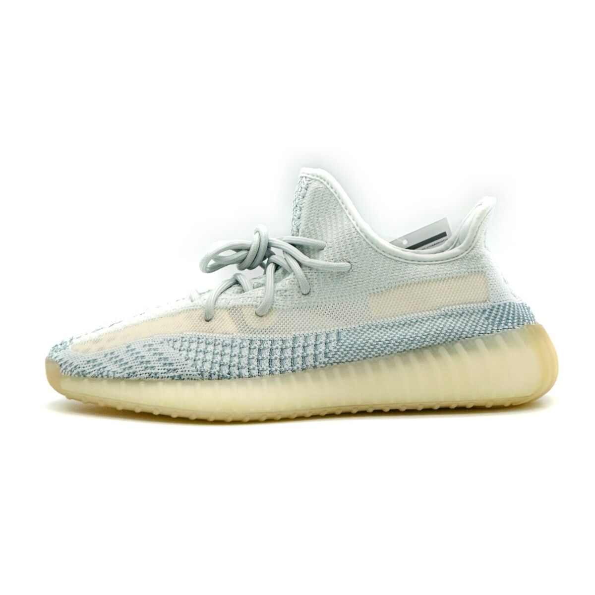 FW3043 Adidas Yeezy Boost 350 V2 Cloud White Ice Blue Non-Reflective