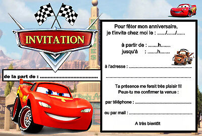 5 12 Or 14 Birthday Invitation Cards Cars Ref 459 Ebay