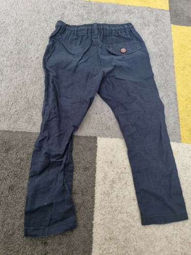 Boys Light Weight Summer Trousers Age 2-3 Blue and Stripe Blue. - Picture 2 of 4