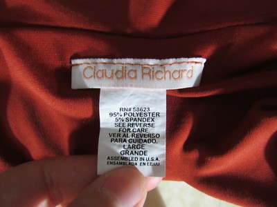 エル Claudia Richard Womens Stretch Scarlet Layer Ruffle Front Blouse