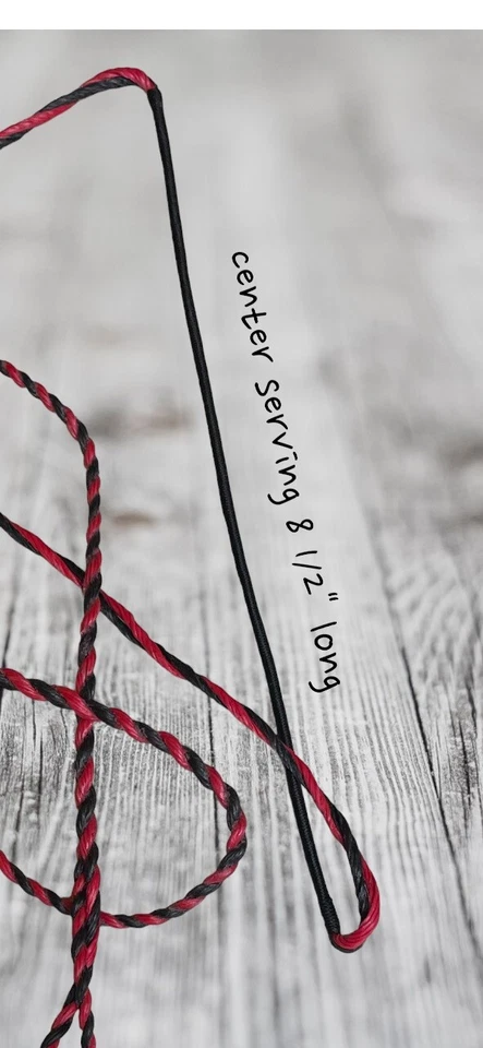 Flemish Twist Bowstring RED AND BLACK/ 16 strands B55 / CHOOSE YOUR LENGTH! - Image 3 of 4