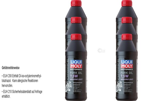 6L LIQUI MOLY Motocicleta Aceite de Tenedor For С K Oil 75W Medio Luz Horquilla - Imagen 1 de 4