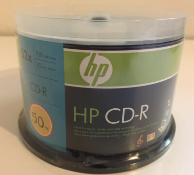 HP CD Recordable Media - CD-R - 52x - 700 MB - 50 Pack Cake Box (d-r-50) (dr/50)