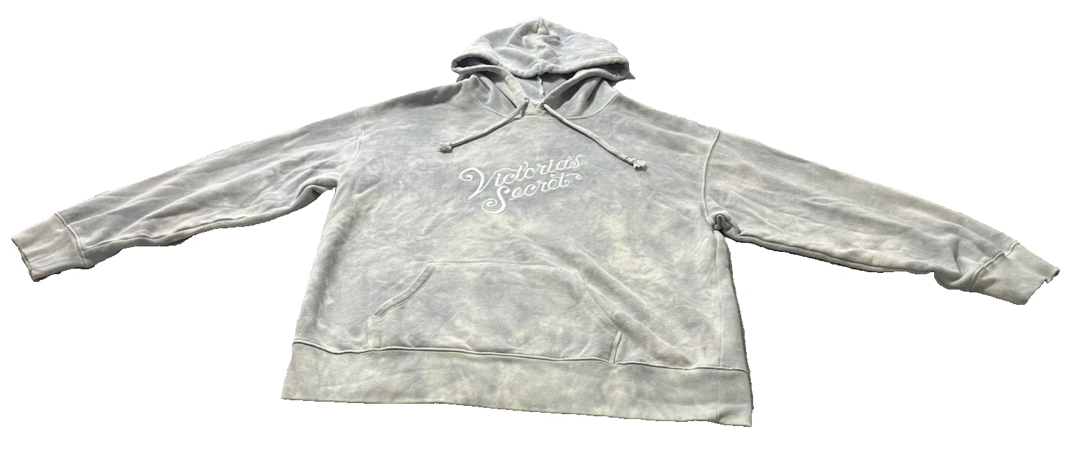 UNDERCOVER Felpa con cappuccio Victoria Secret Dahlia Fleece Stone Washed blu maniche lunghe taglia L